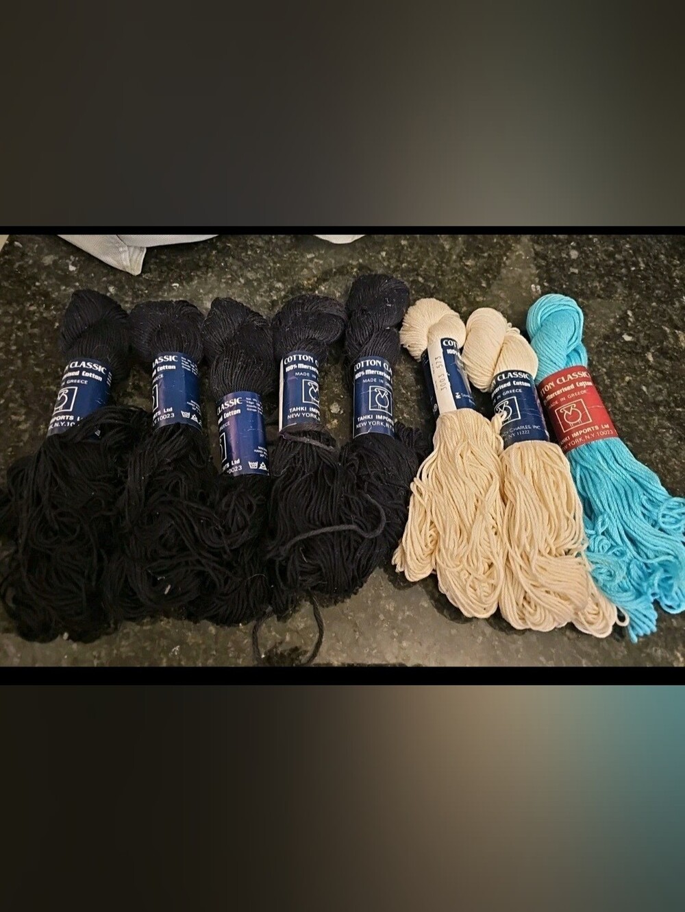 Lot Of 8 Tahki Stacy Charles Cotton Classic Yarn Skeins 100% Mercerised Cotton